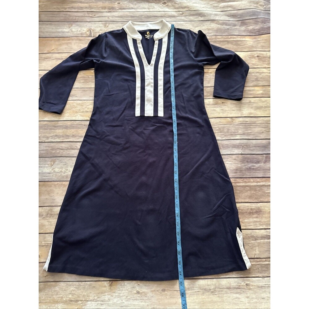 Spartina 449 Navy Blue Women’s XS Monica Tunic Dress Embroidered Preppy - Picture 7 of 9